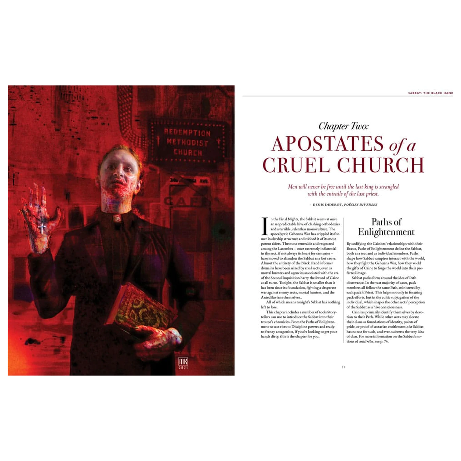 Vampire: The Masquerade 5th Edition RPG kniha Sabbat: The Black Hand Sourcebook *Anglická verze* fotografii produktu