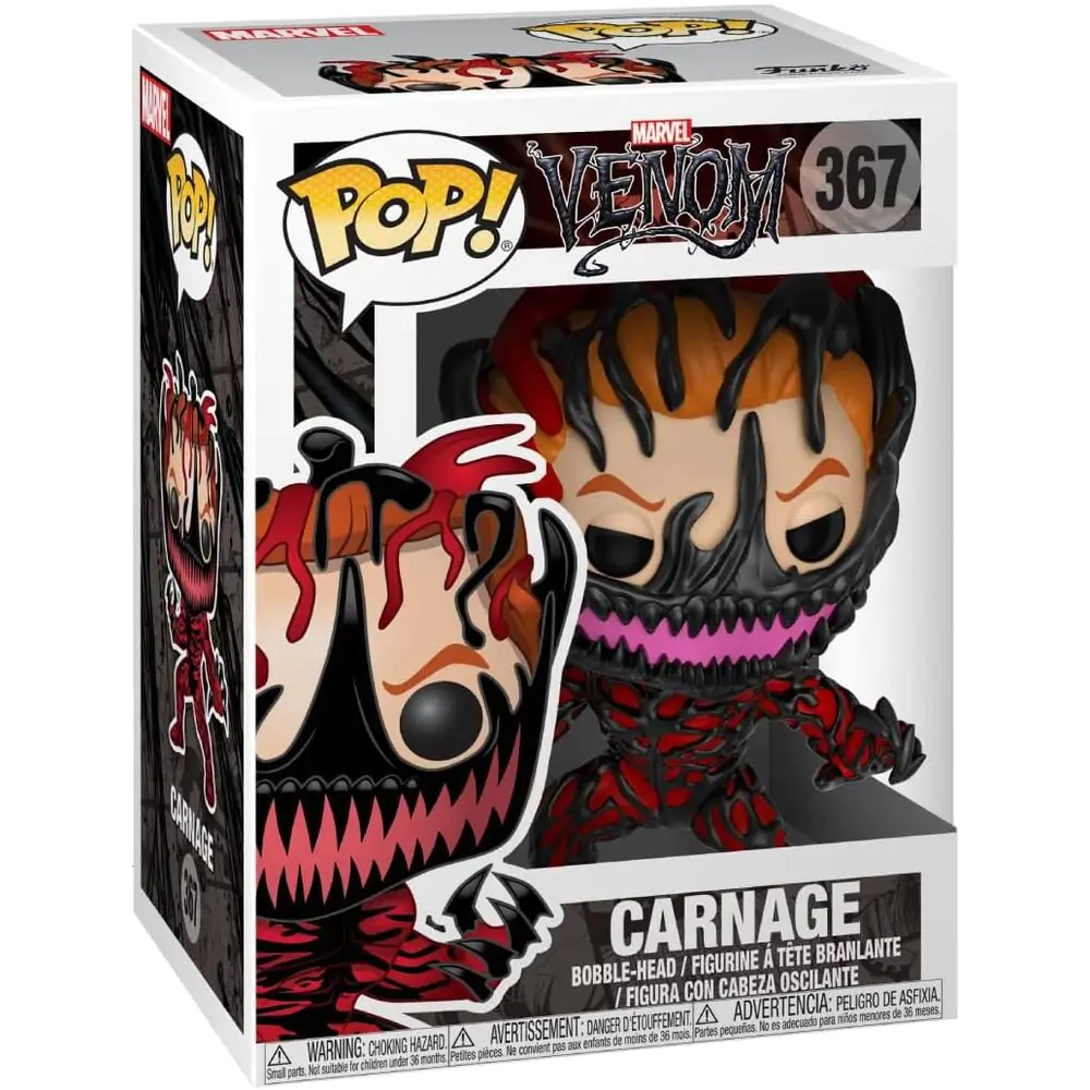Venom POP! Marvel Vinylová kývající hlava Carnage 9 cm fotografii produktu