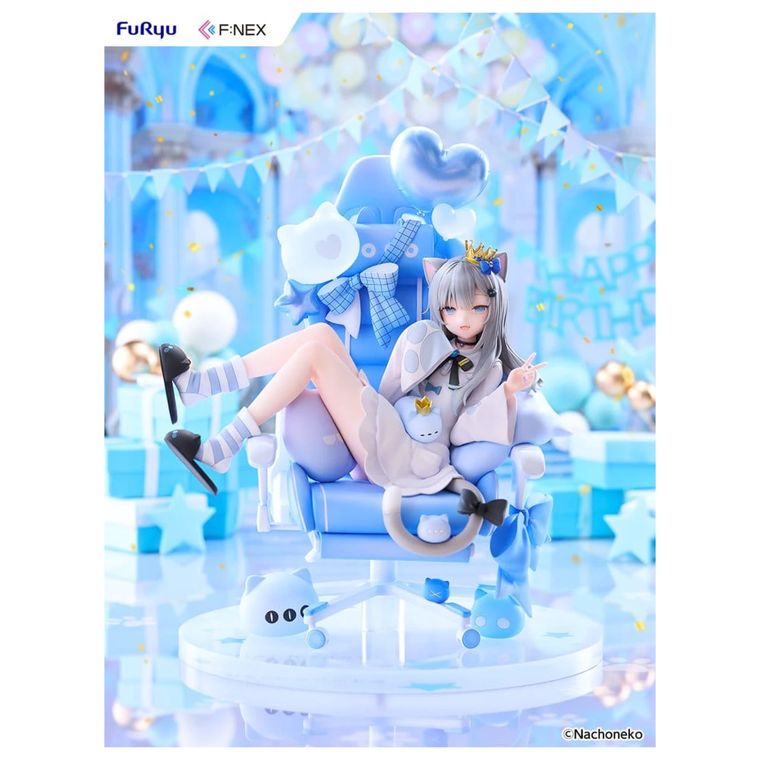 Virtual YouTuber F:NEX PVC figurka 1/7 Nachoneko Birthday Ver. 24 cm fotografii produktu