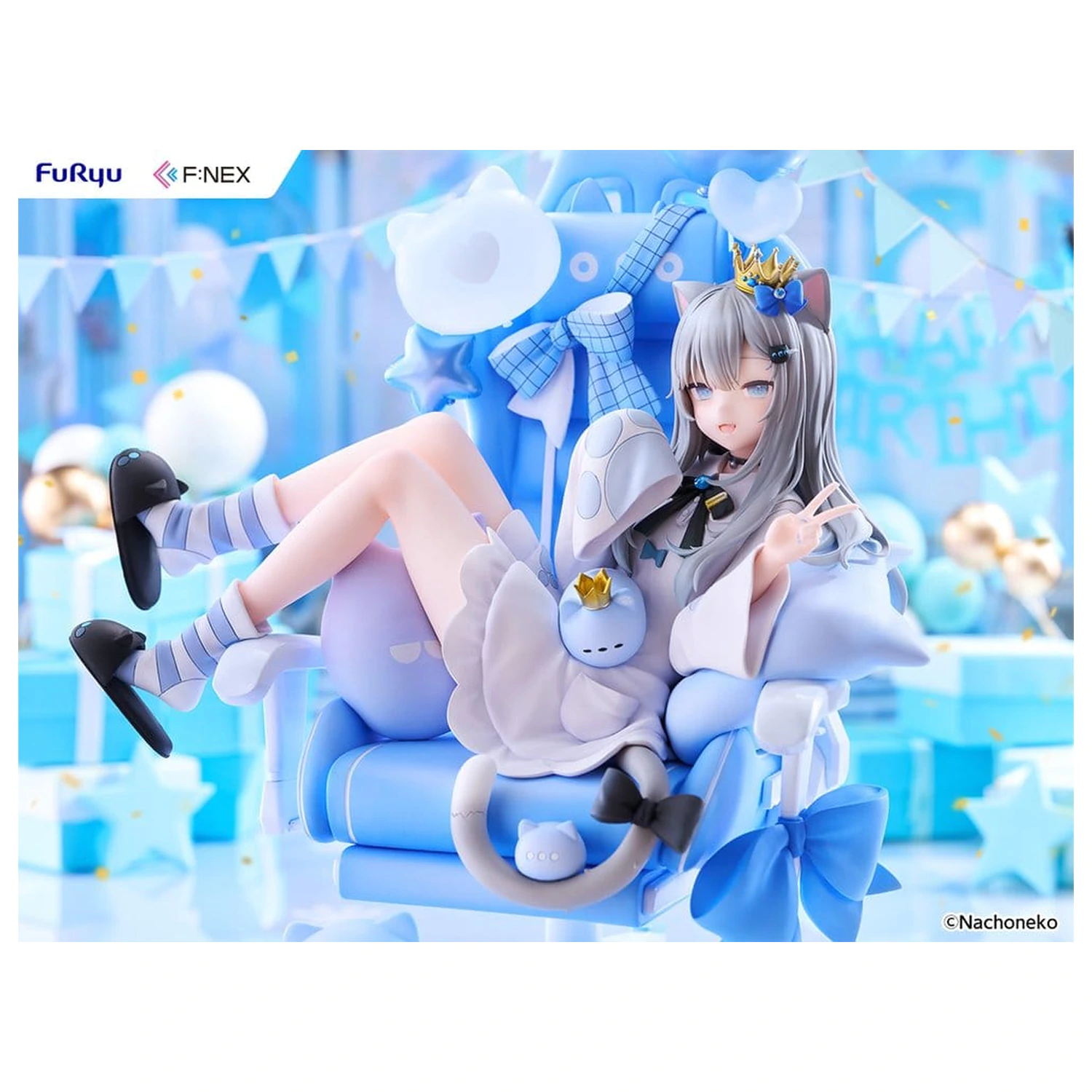 Virtual YouTuber F:NEX PVC figurka 1/7 Nachoneko Birthday Ver. 24 cm fotografii produktu