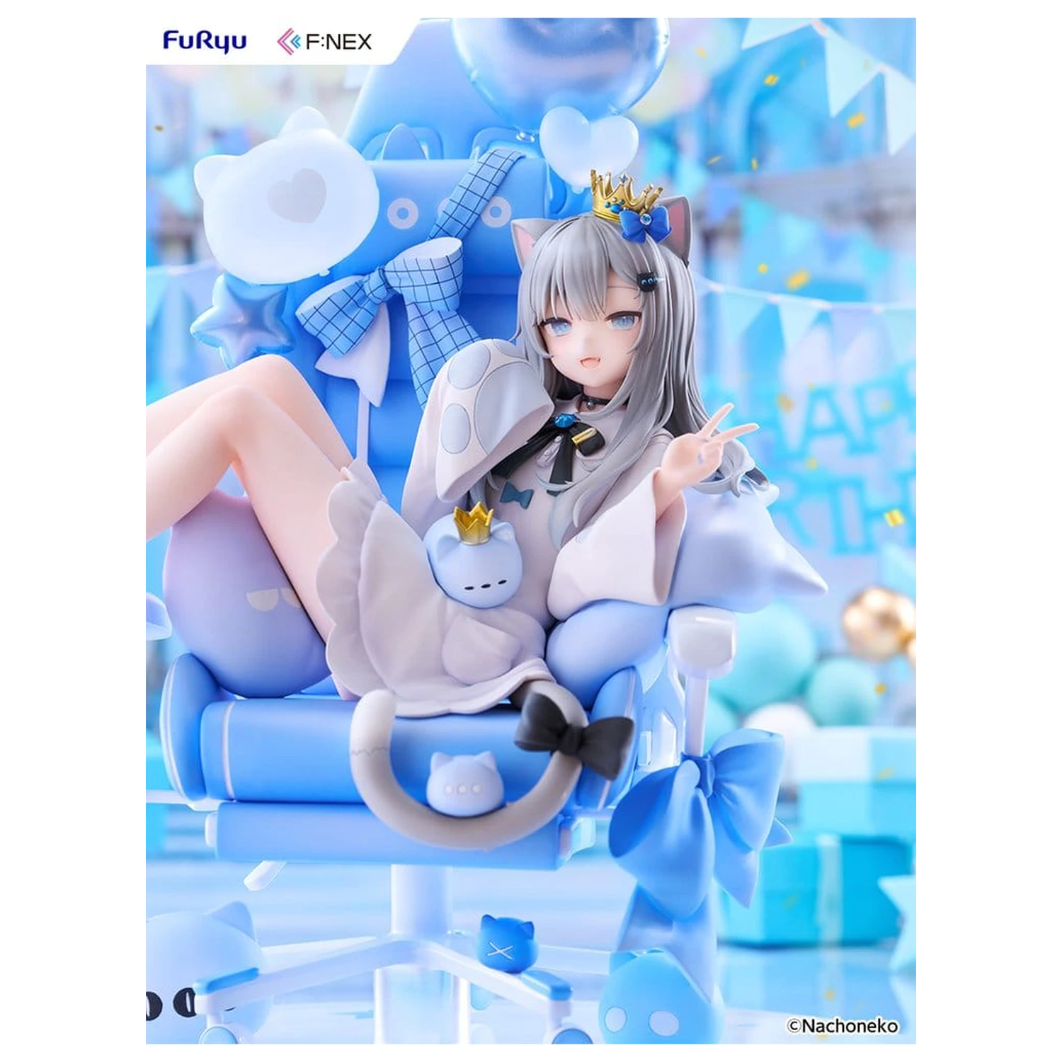 Virtual YouTuber F:NEX PVC figurka 1/7 Nachoneko Birthday Ver. 24 cm fotografii produktu