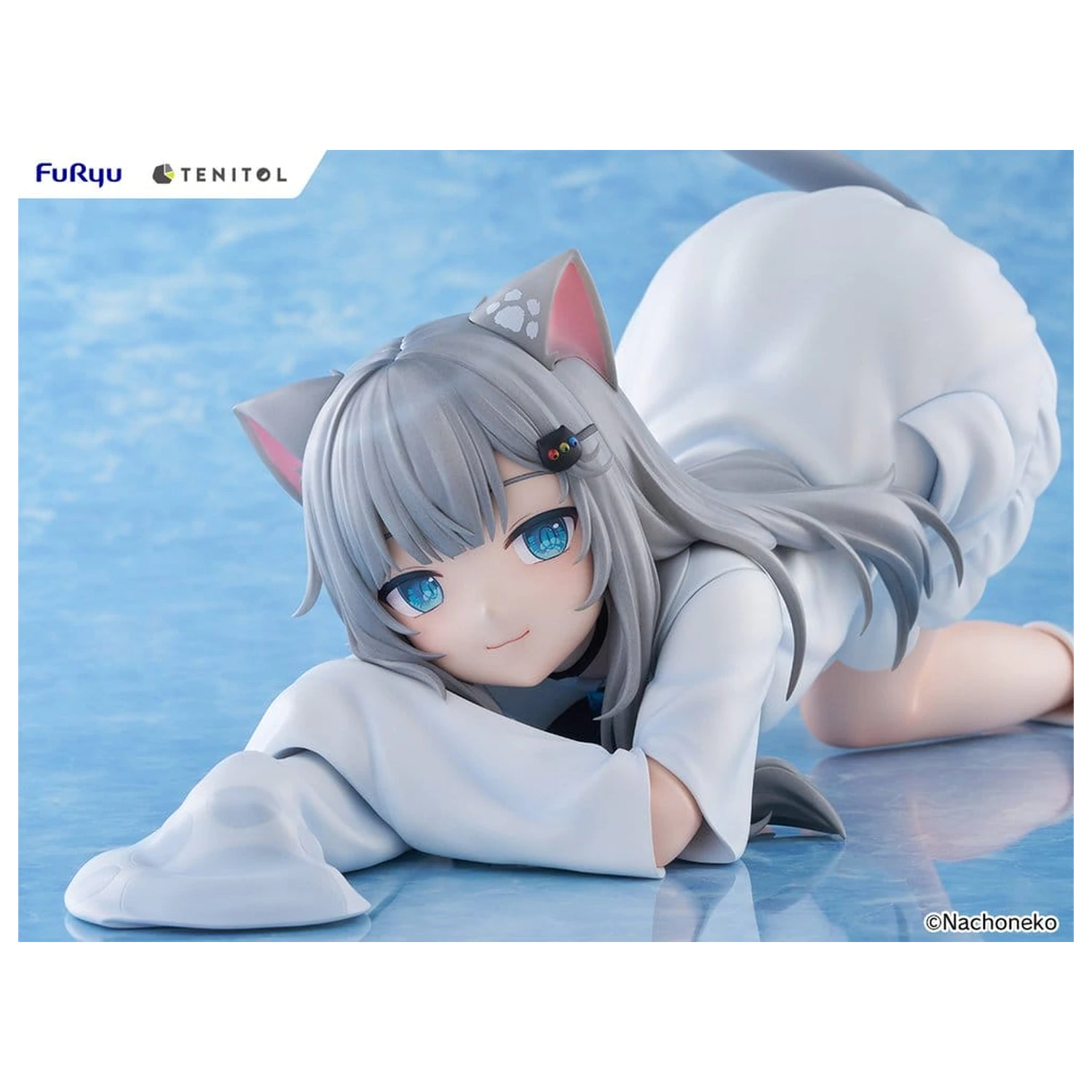 Virtual Youtuber Tenitol Big Noodle Stopper PVC Figure Nachoneko 18 cm fotografii produktu