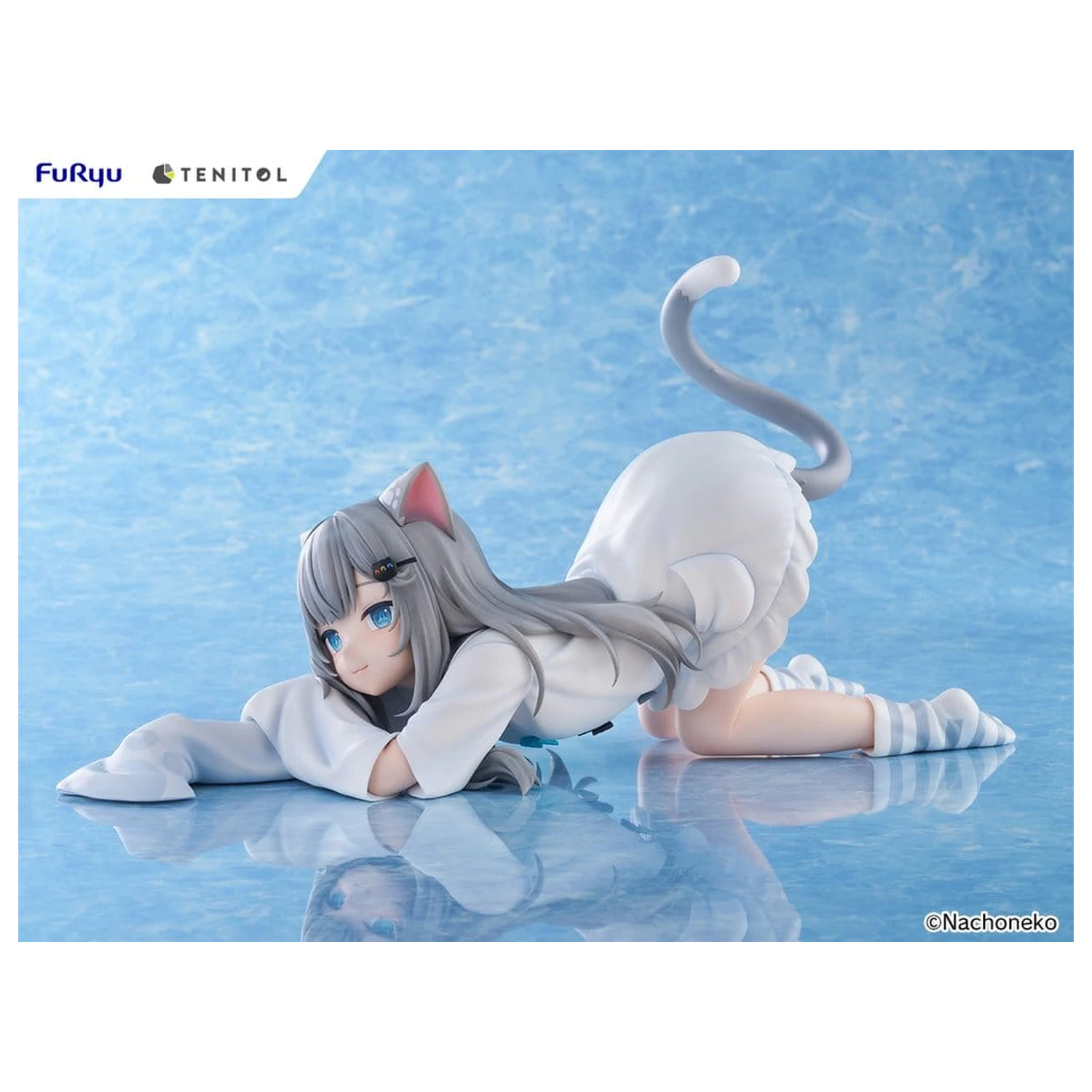Virtual Youtuber Tenitol Big Noodle Stopper PVC Figure Nachoneko 18 cm fotografii produktu