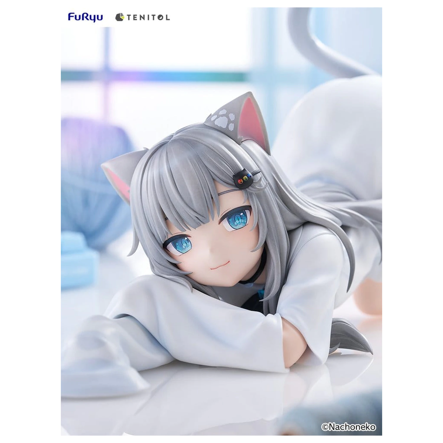 Virtual Youtuber Tenitol Big Noodle Stopper PVC Figure Nachoneko 18 cm fotografii produktu