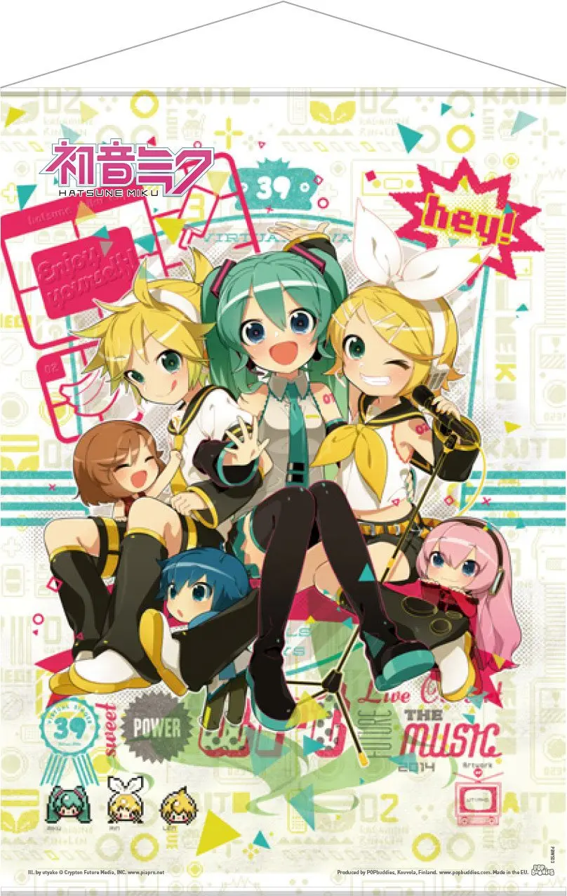 Vocaloid nástěnný svitek Hey! Piapro Characters 50 x 70 cm fotografii produktu