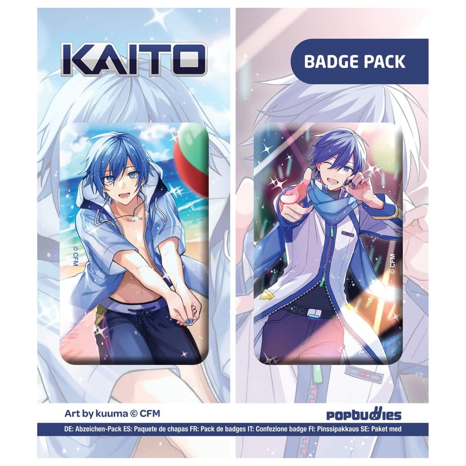 Vocaloid Button 2-Pack Kaito (Art by kuuma) fotografii produktu