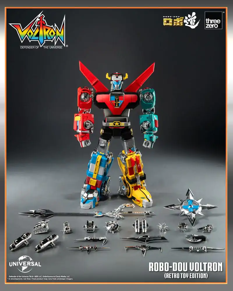 Voltron: Defender of the Universe Robo-Dou akční figurka Voltron Retro Toy Edition 27 cm fotografii produktu