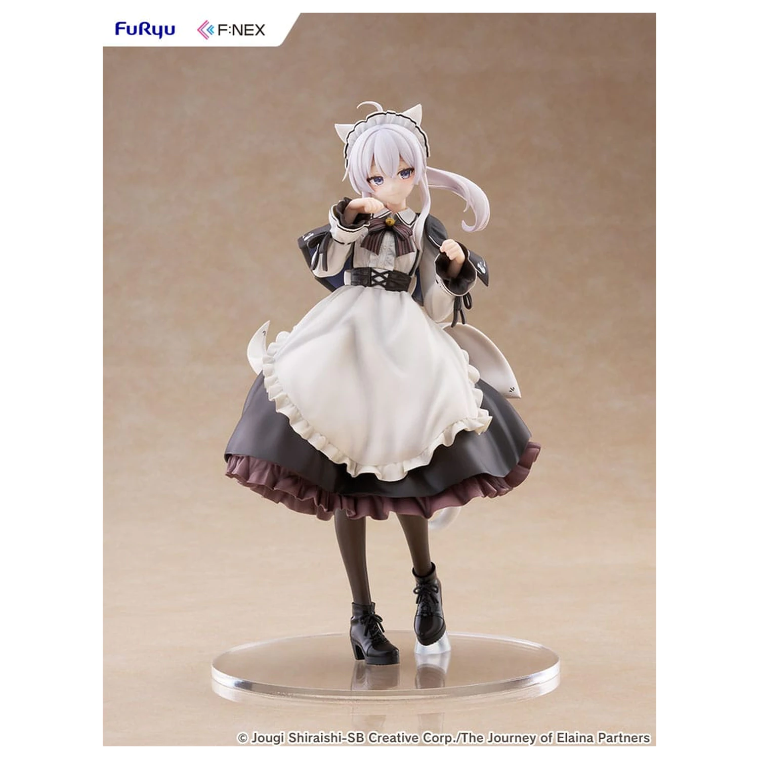 Wandering Witch: The Journey of Elaina F:NEX PVC Soška 1/7 Elaina Maid costume with cat ears Ver. 24 cm fotografii produktu