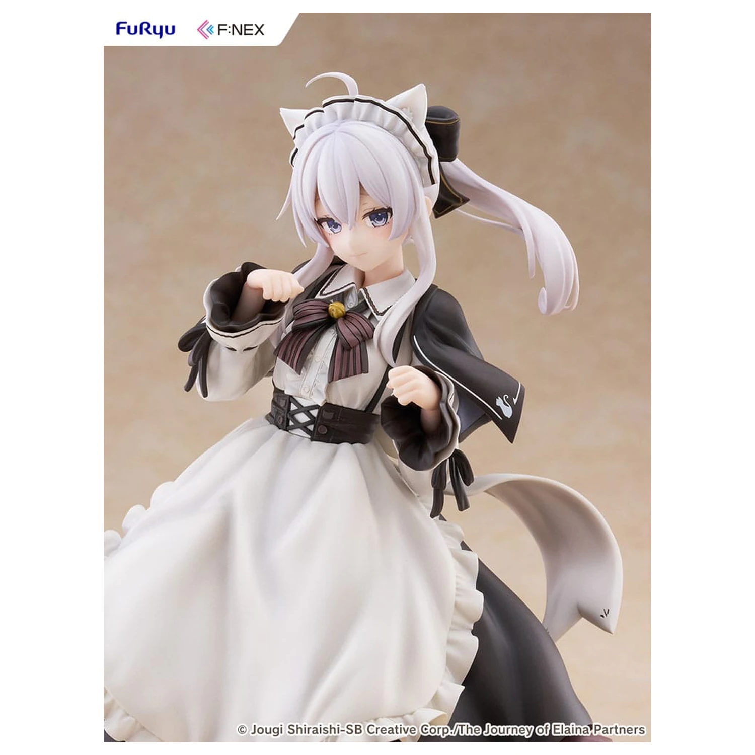 Wandering Witch: The Journey of Elaina F:NEX PVC Soška 1/7 Elaina Maid costume with cat ears Ver. 24 cm fotografii produktu