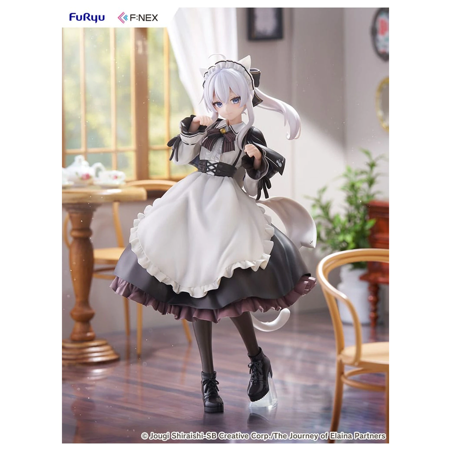 Wandering Witch: The Journey of Elaina F:NEX PVC Soška 1/7 Elaina Maid costume with cat ears Ver. 24 cm fotografii produktu