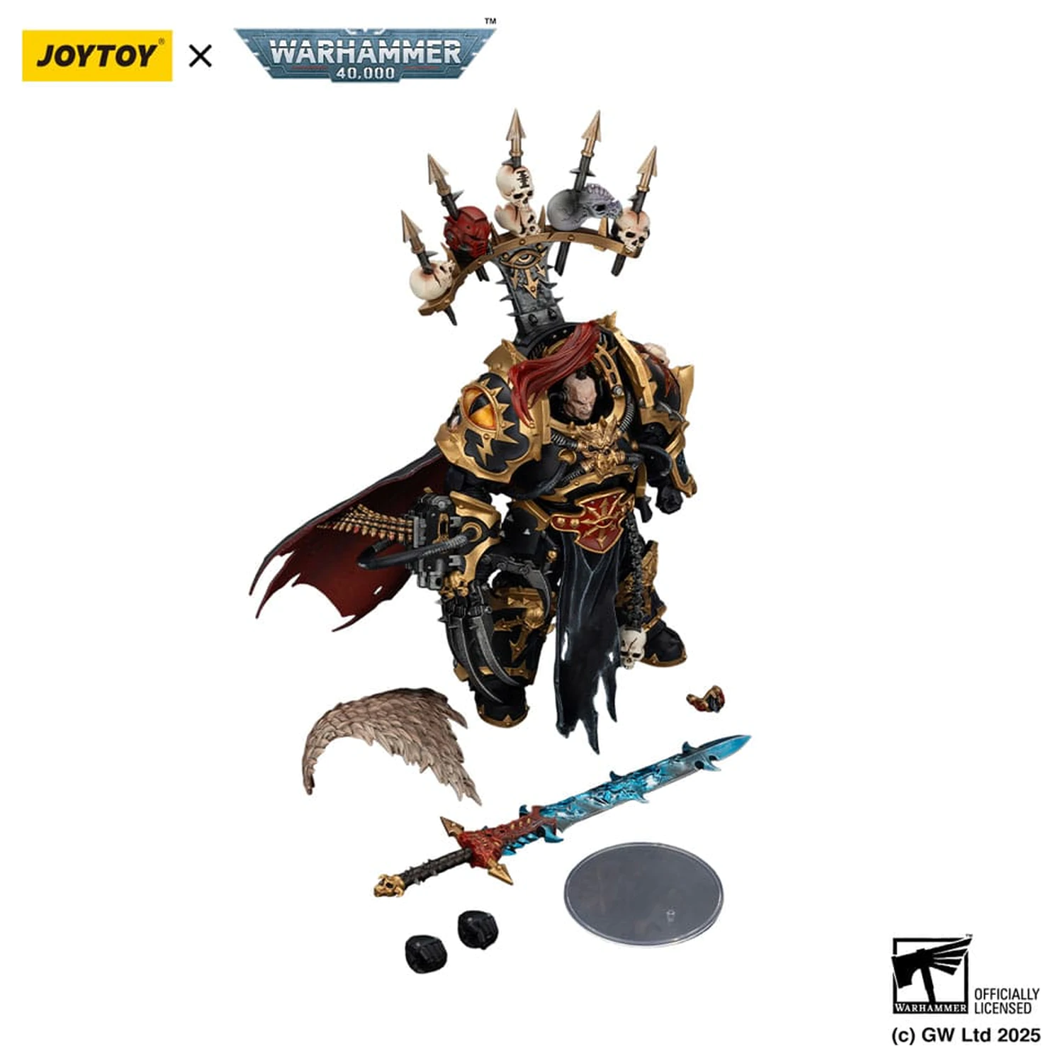 Warhammer 40,000 Akční figurka Black Legion Abaddon the Despoiler s Drach'nyen a The Talo 16 cm fotografii produktu
