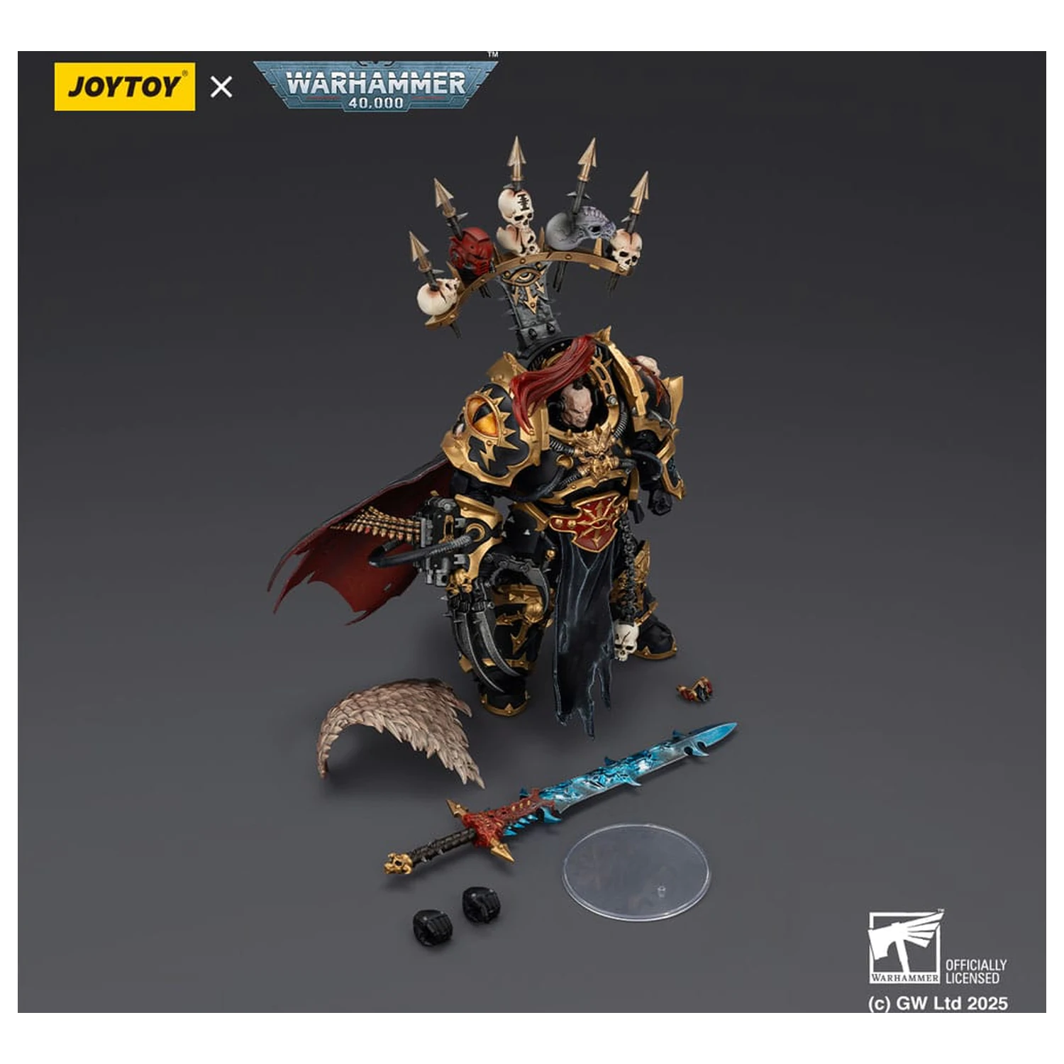 Warhammer 40,000 Akční figurka Black Legion Abaddon the Despoiler s Drach'nyen a The Talo 16 cm fotografii produktu
