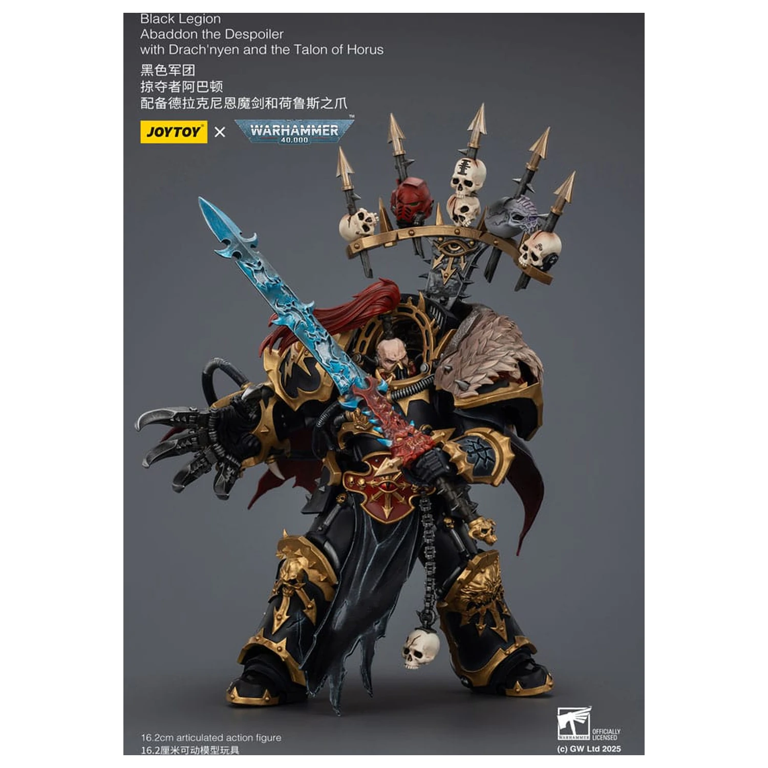 Warhammer 40,000 Akční figurka Black Legion Abaddon the Despoiler s Drach'nyen a The Talo 16 cm fotografii produktu