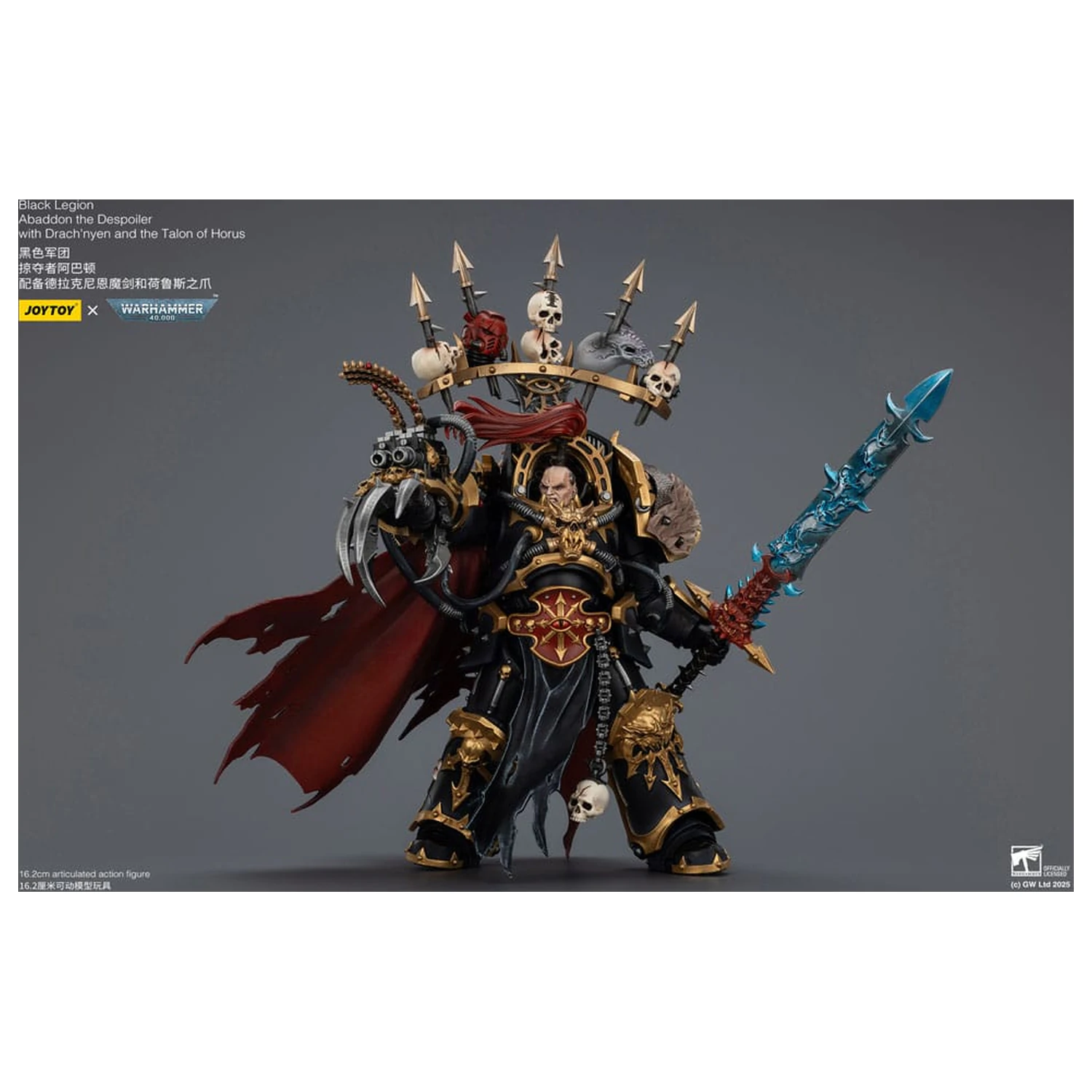 Warhammer 40,000 Akční figurka Black Legion Abaddon the Despoiler s Drach'nyen a The Talo 16 cm fotografii produktu
