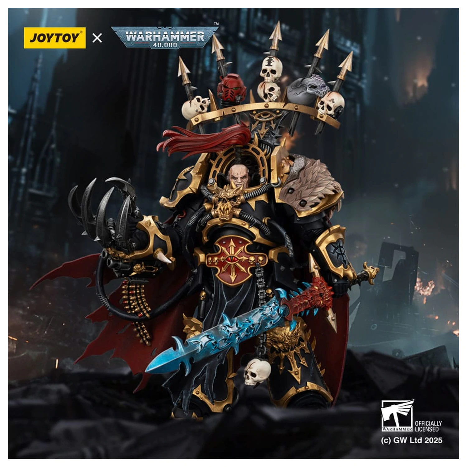 Warhammer 40,000 Akční figurka Black Legion Abaddon the Despoiler s Drach'nyen a The Talo 16 cm fotografii produktu