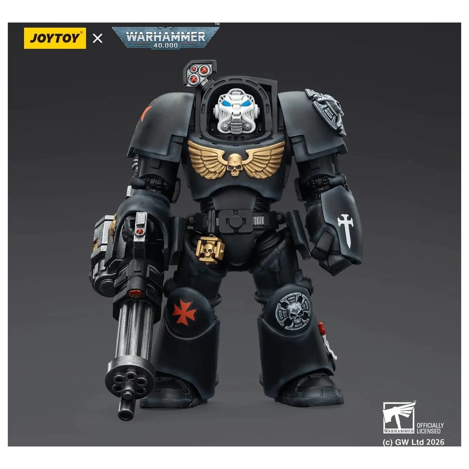 Warhammer 40,000 akční figurka Black Templars Terminator 3 s Power Fist a Assault Cannon 14 cm fotografii produktu