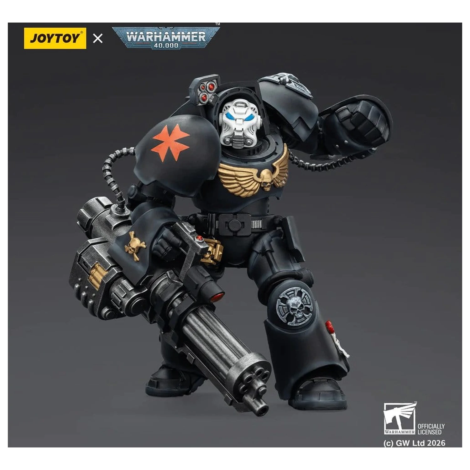 Warhammer 40,000 akční figurka Black Templars Terminator 3 s Power Fist a Assault Cannon 14 cm fotografii produktu