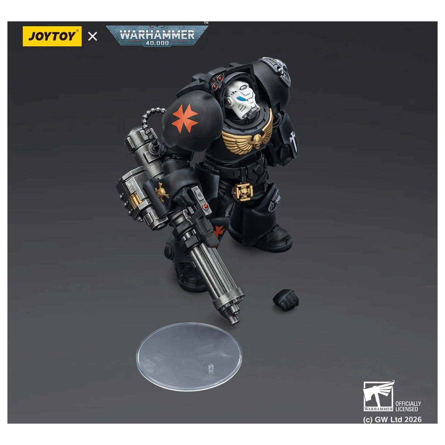 Warhammer 40,000 akční figurka Black Templars Terminator 3 s Power Fist a Assault Cannon 14 cm fotografii produktu