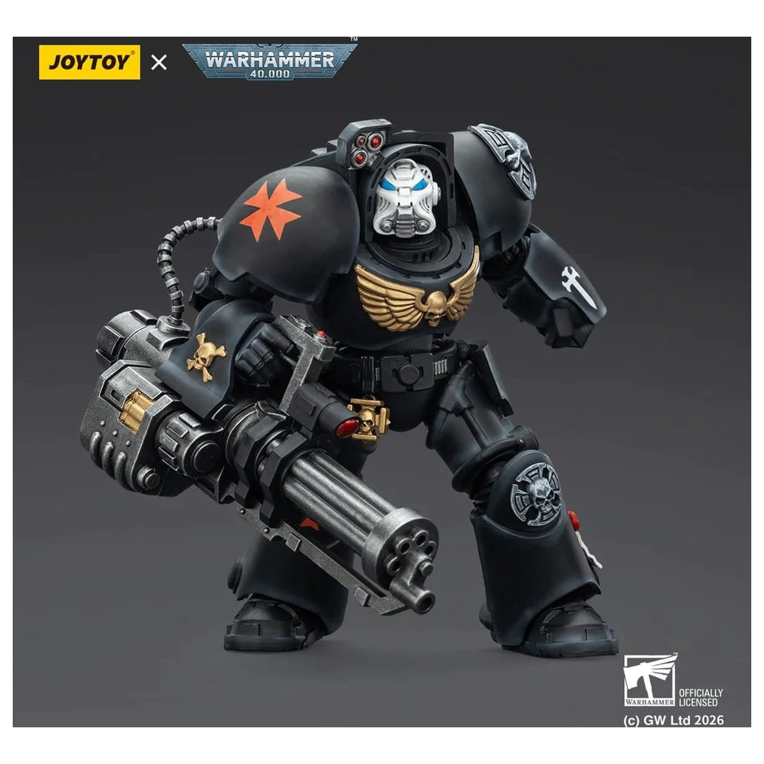 Warhammer 40,000 akční figurka Black Templars Terminator 3 s Power Fist a Assault Cannon 14 cm fotografii produktu
