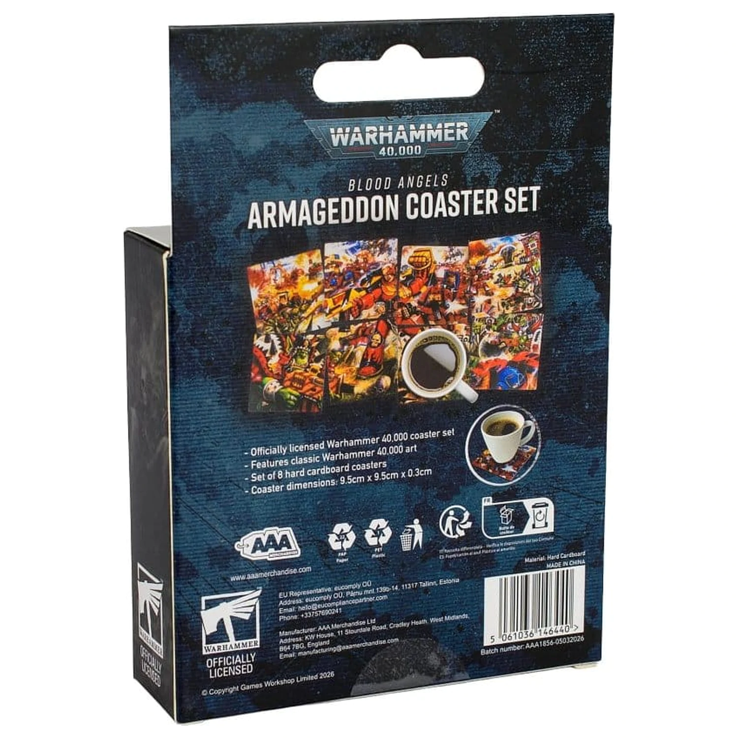 Sada podtácků Warhammer 40,000 Blood Angels Armageddon 15 cm fotografii produktu