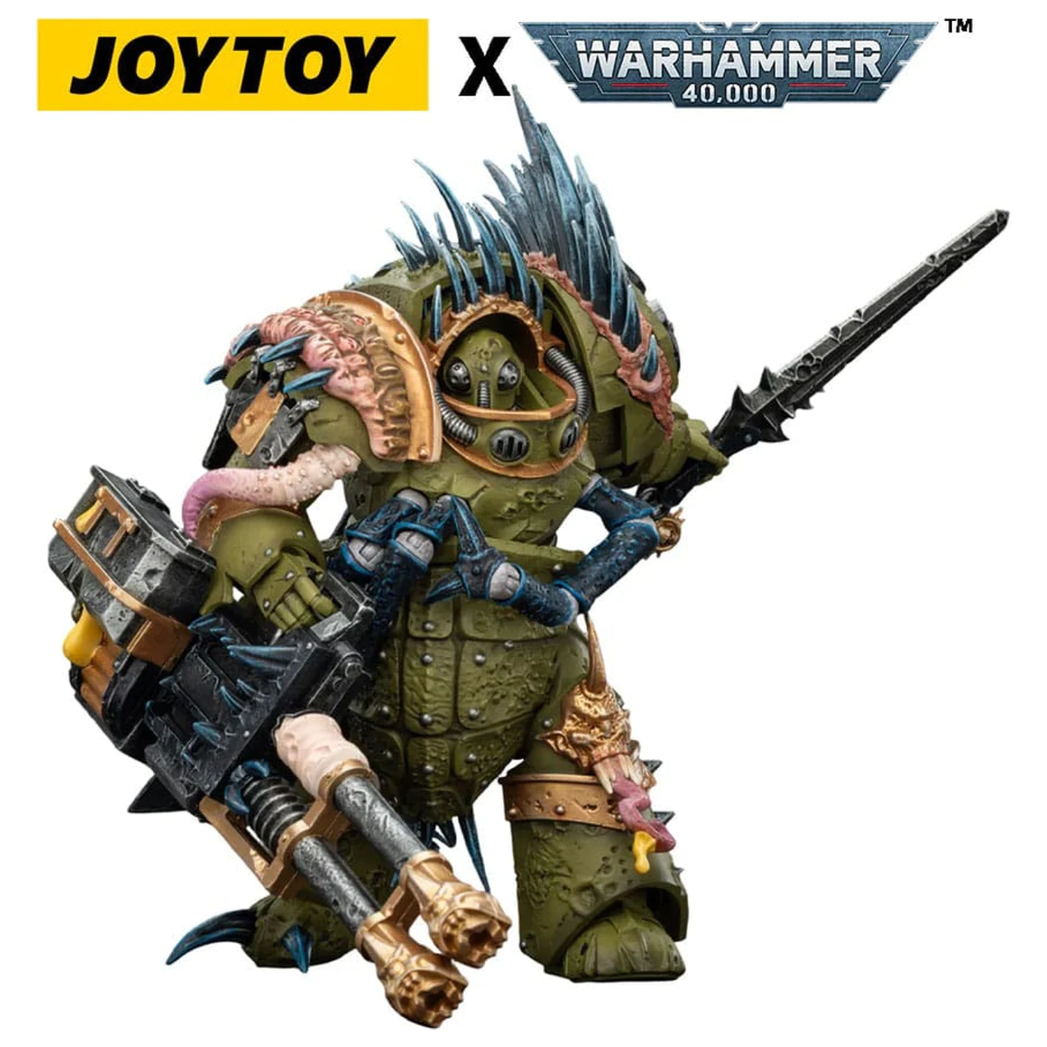 Warhammer 40,000 Akční figurka Death Guard Blightlord Terminator 1 s Reaper Autocannon a Bubotic Blades 14 cm fotografii produktu