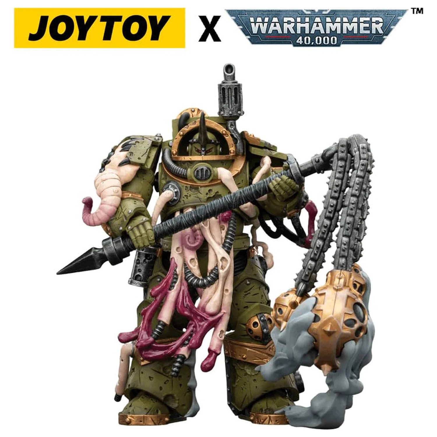 Warhammer 40,000 Akční figurka Death Guard Blightlord Terminator 2 with Flail of Corruption 14 cm fotografii produktu