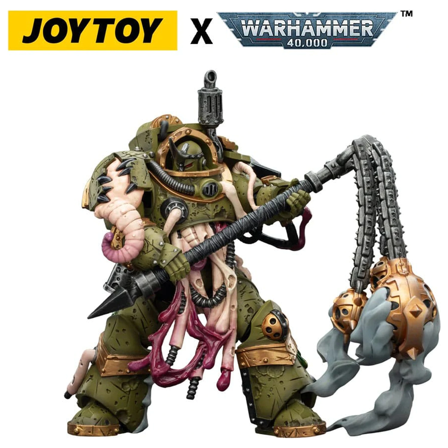 Warhammer 40,000 Akční figurka Death Guard Blightlord Terminator 2 with Flail of Corruption 14 cm fotografii produktu