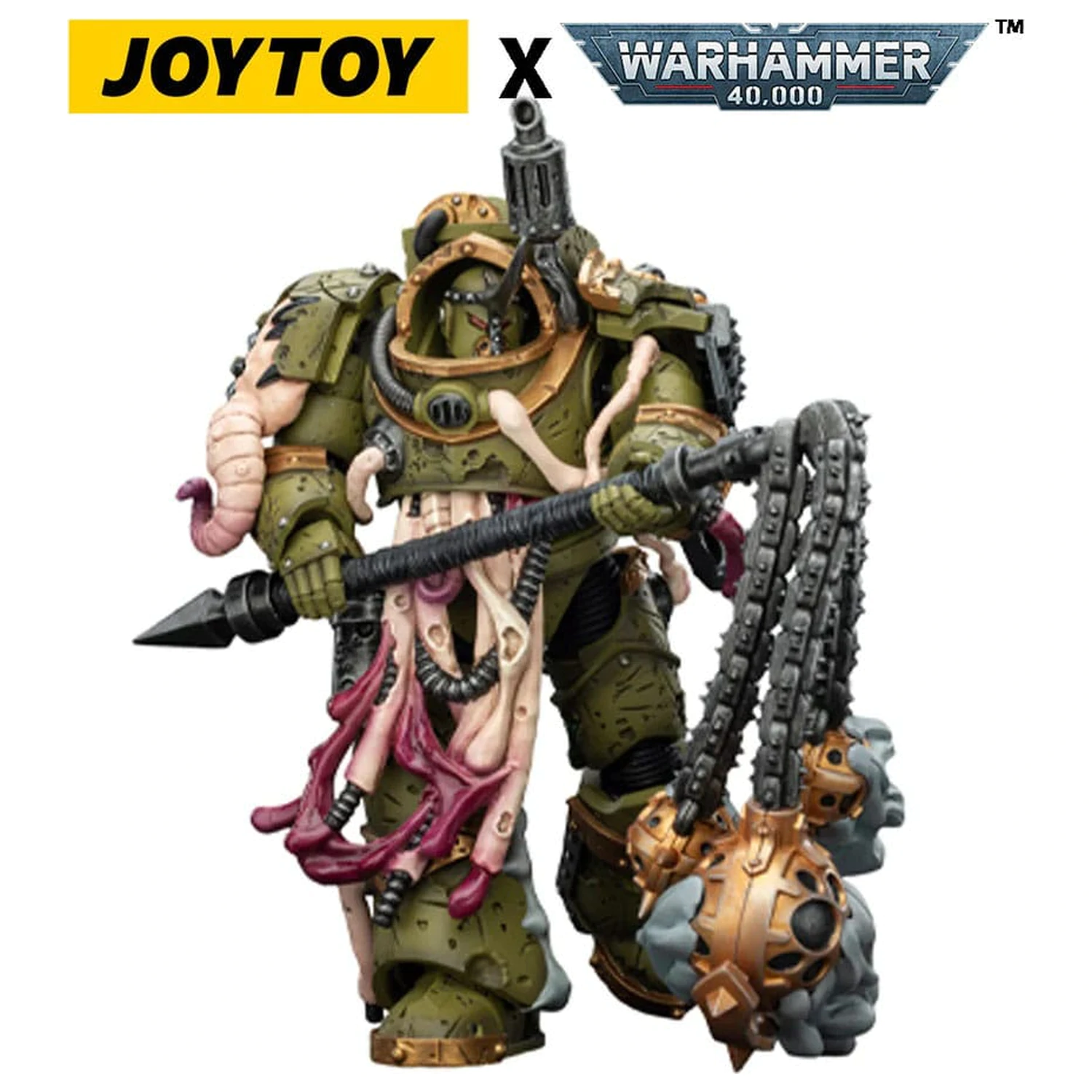 Warhammer 40,000 Akční figurka Death Guard Blightlord Terminator 2 with Flail of Corruption 14 cm fotografii produktu