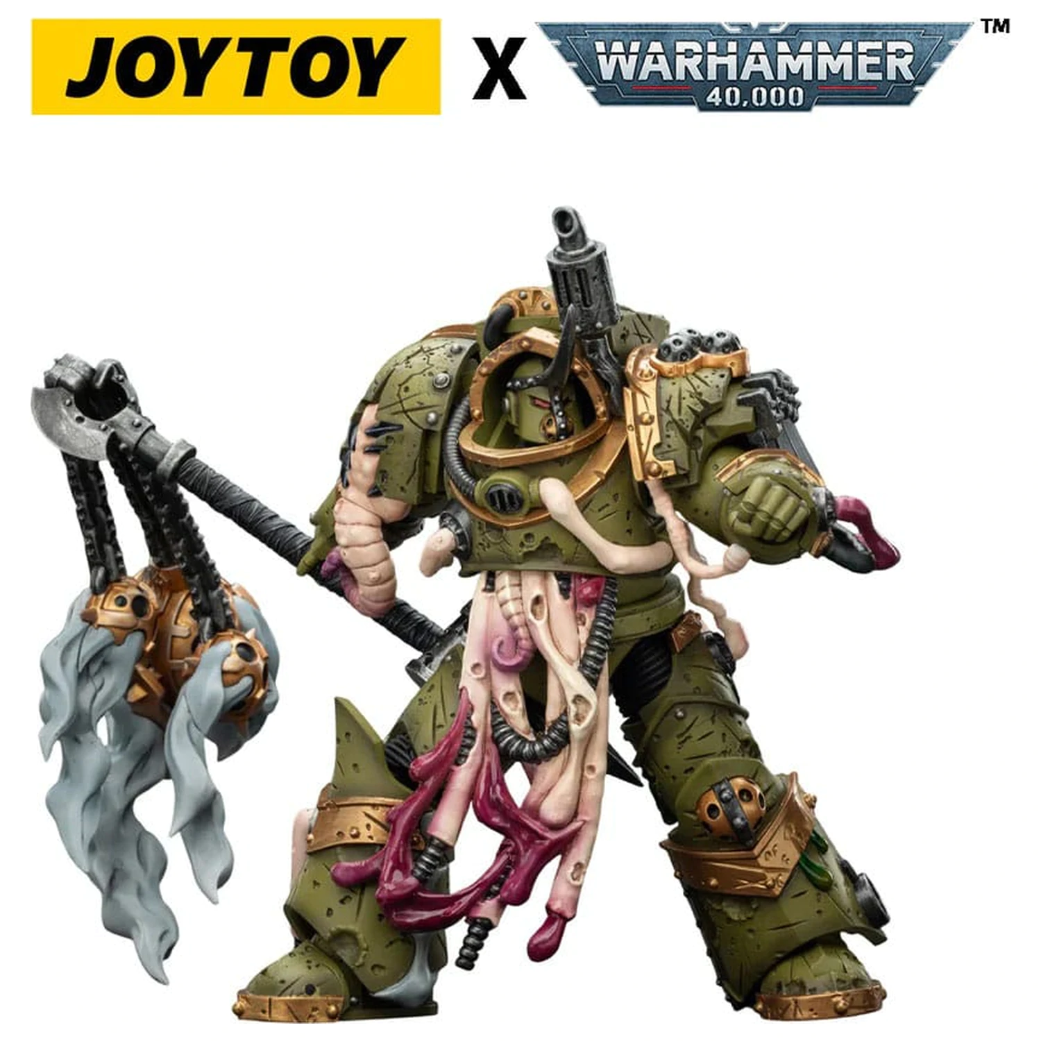 Warhammer 40,000 Akční figurka Death Guard Blightlord Terminator 2 with Flail of Corruption 14 cm fotografii produktu