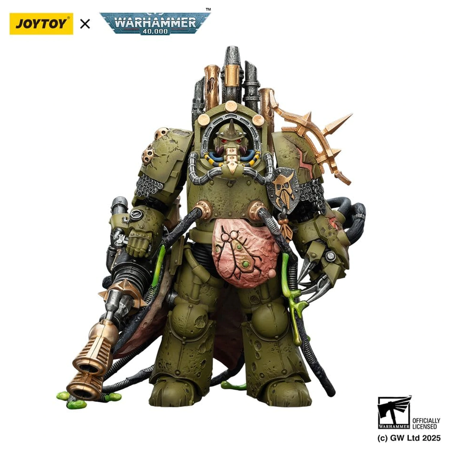 Warhammer 40,000 Akční figurka Death Guard Lord of Virulence s Power Fist a Twin Plague Spewer 14 cm fotografii produktu
