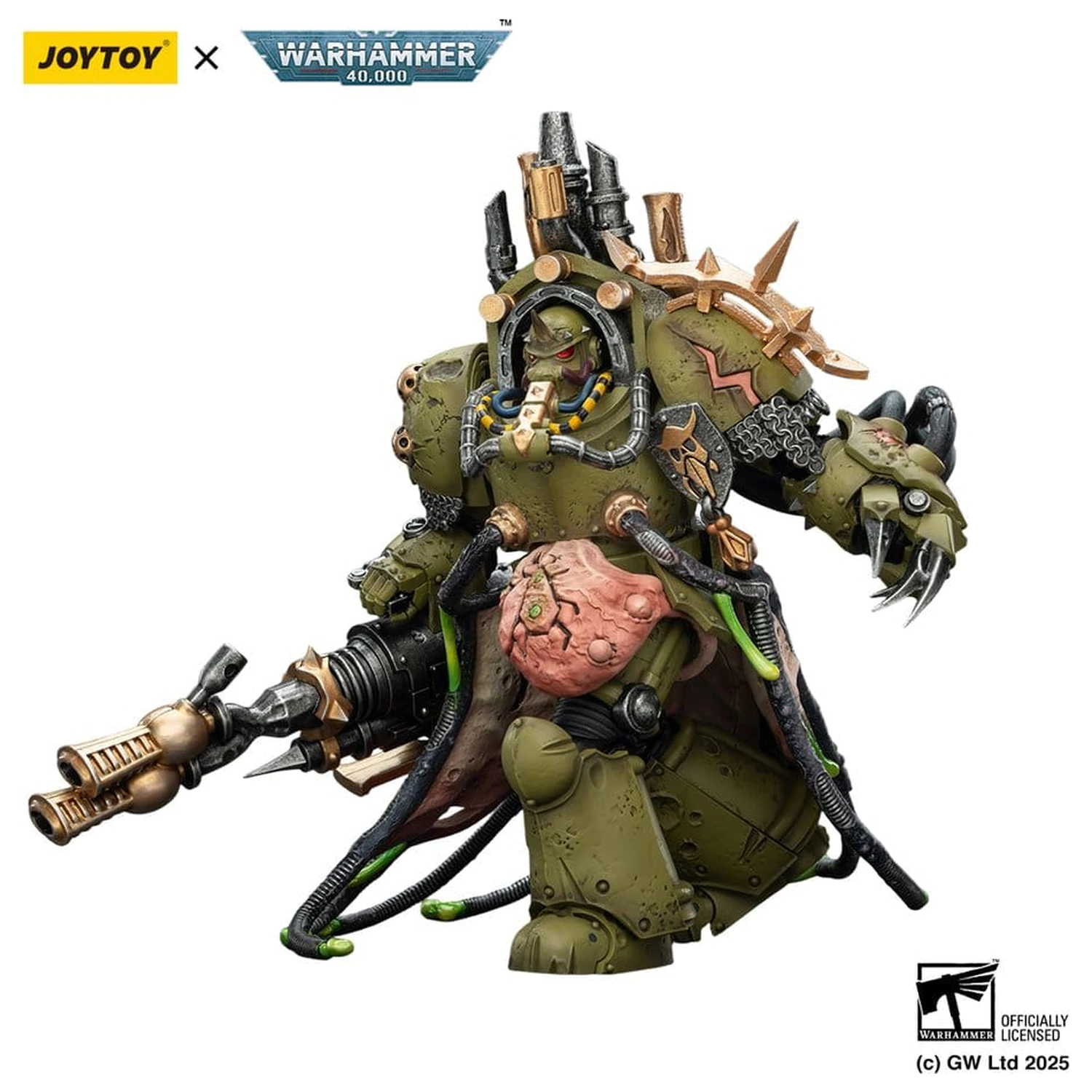 Warhammer 40,000 Akční figurka Death Guard Lord of Virulence s Power Fist a Twin Plague Spewer 14 cm fotografii produktu