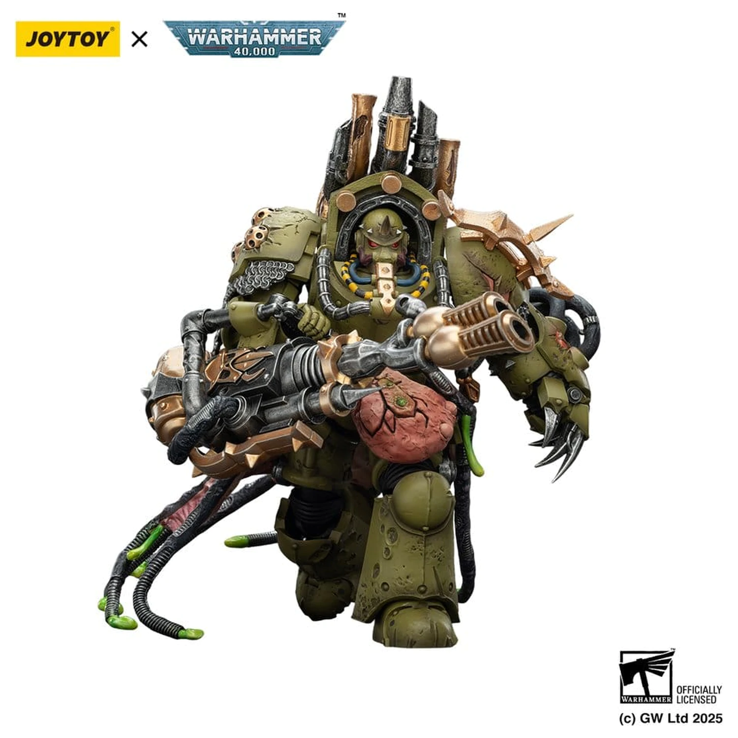 Warhammer 40,000 Akční figurka Death Guard Lord of Virulence s Power Fist a Twin Plague Spewer 14 cm fotografii produktu