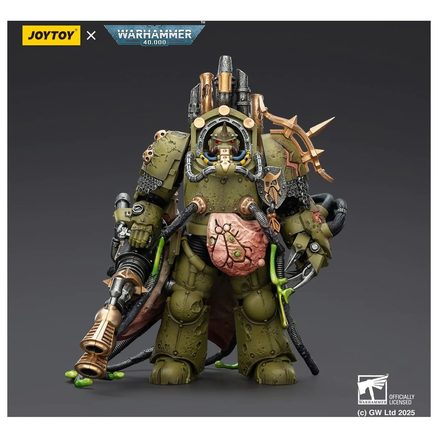 Warhammer 40,000 Akční figurka Death Guard Lord of Virulence s Power Fist a Twin Plague Spewer 14 cm fotografii produktu