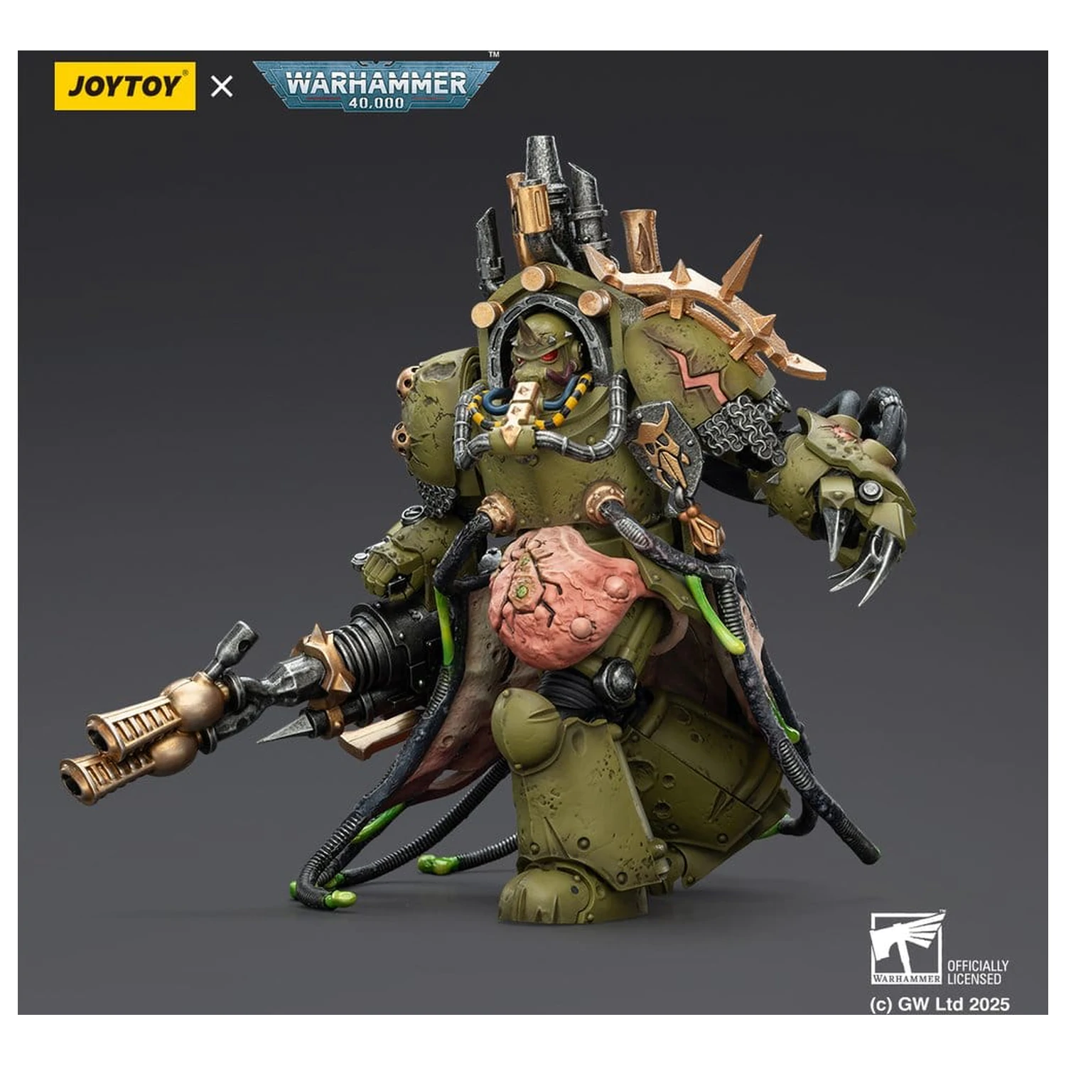 Warhammer 40,000 Akční figurka Death Guard Lord of Virulence s Power Fist a Twin Plague Spewer 14 cm fotografii produktu