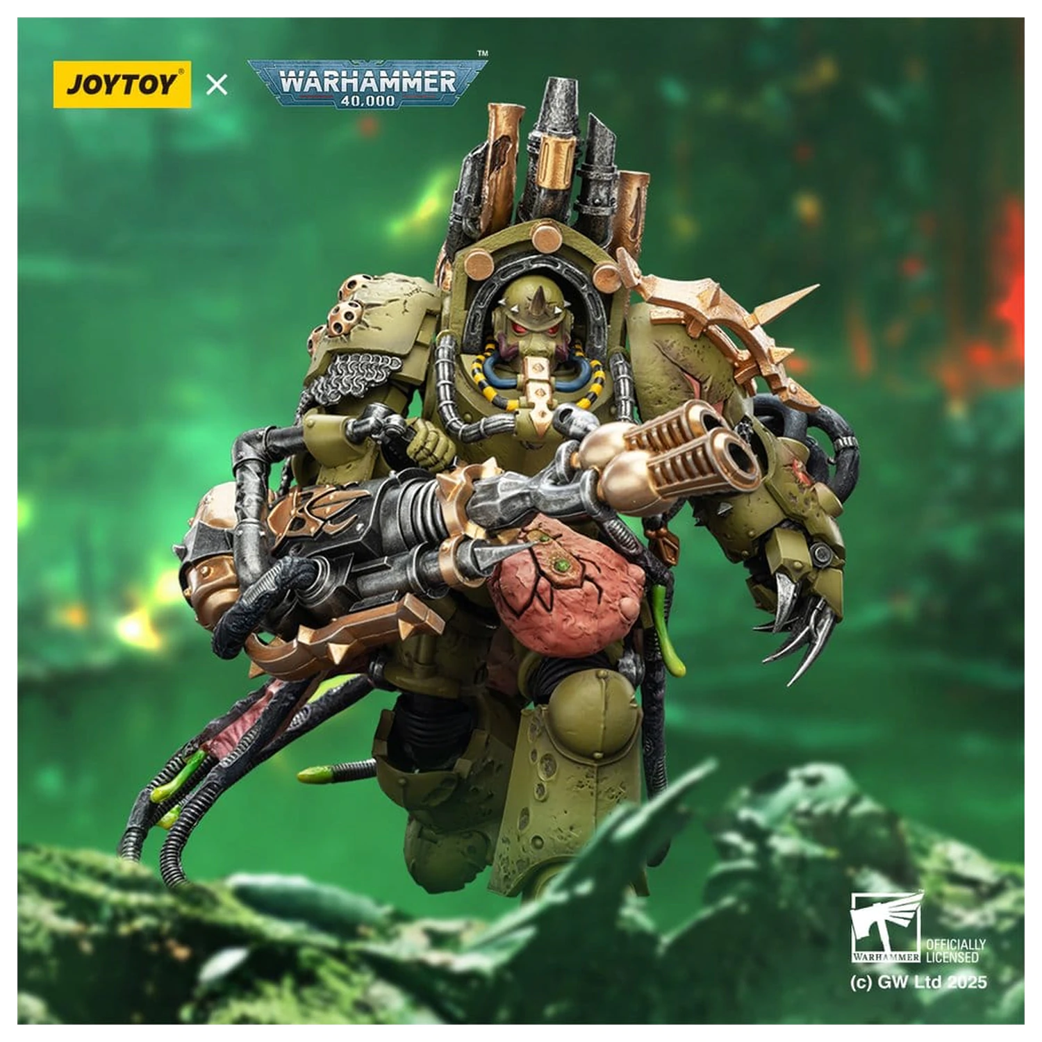 Warhammer 40,000 Akční figurka Death Guard Lord of Virulence s Power Fist a Twin Plague Spewer 14 cm fotografii produktu