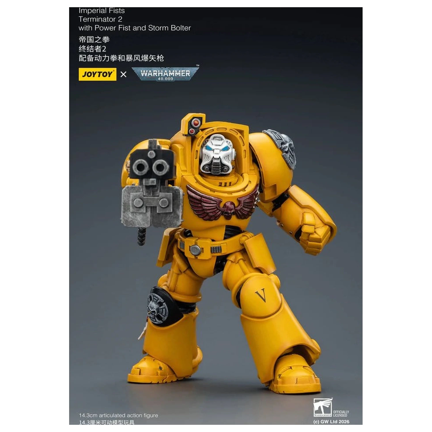 Warhammer 40,000 Akční figurka Imperial Fists Terminator 2 s Power Fist a Storm Bolter 14 cm fotografii produktu