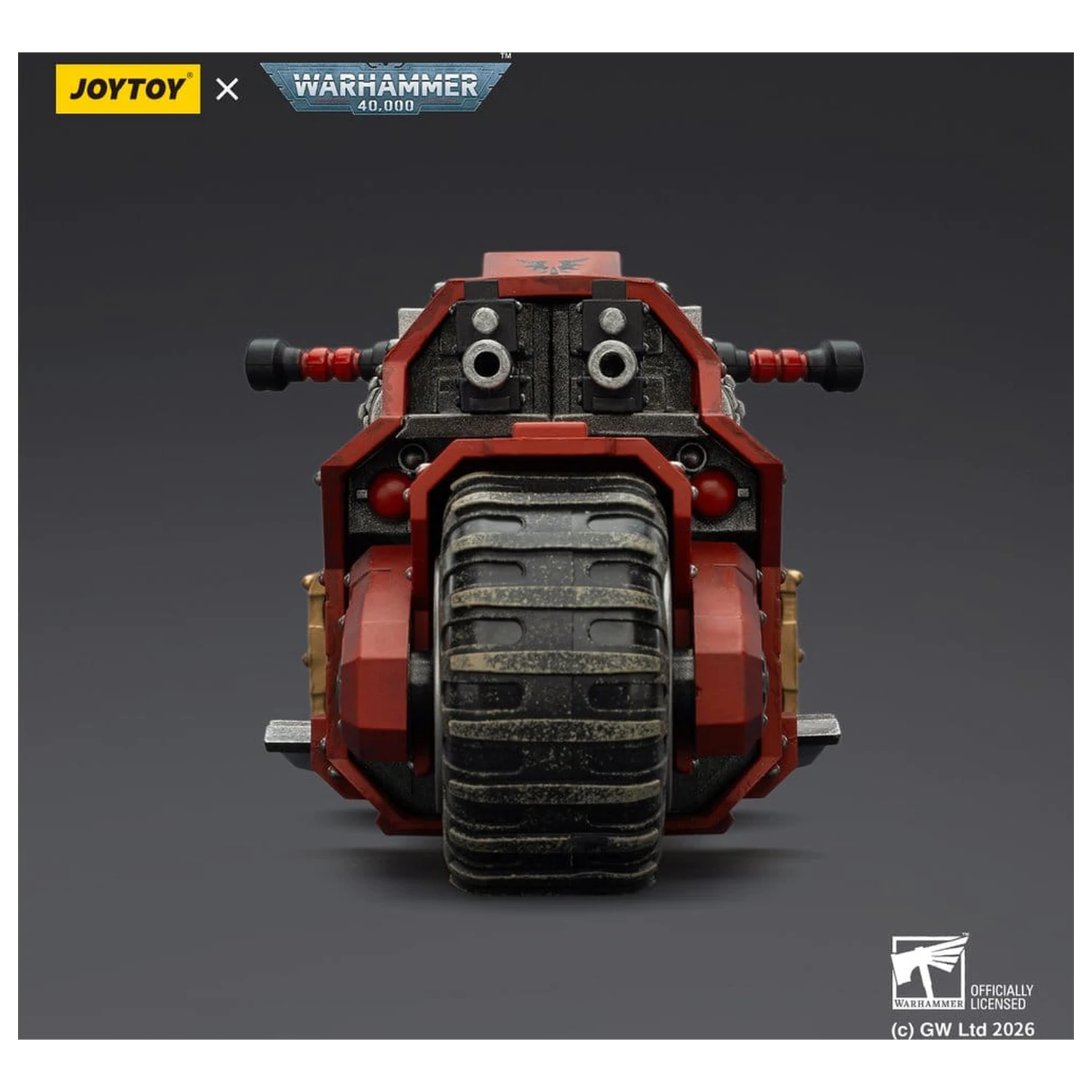 Warhammer 40,000 Raider-pattern Combat Bike Blood Angels s twin-linked bolt rifles 22 cm fotografii produktu