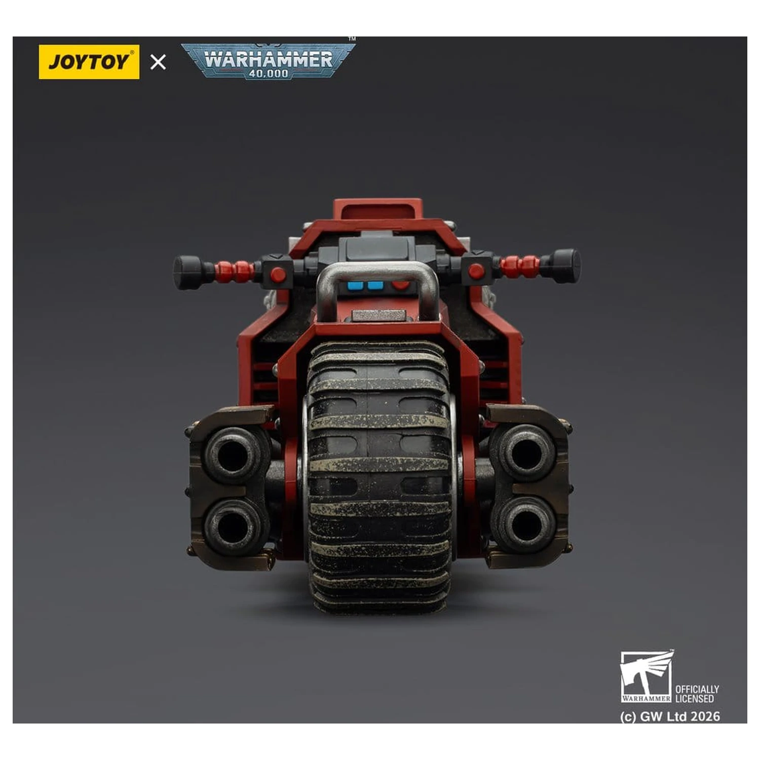 Warhammer 40,000 Raider-pattern Combat Bike Blood Angels s twin-linked bolt rifles 22 cm fotografii produktu