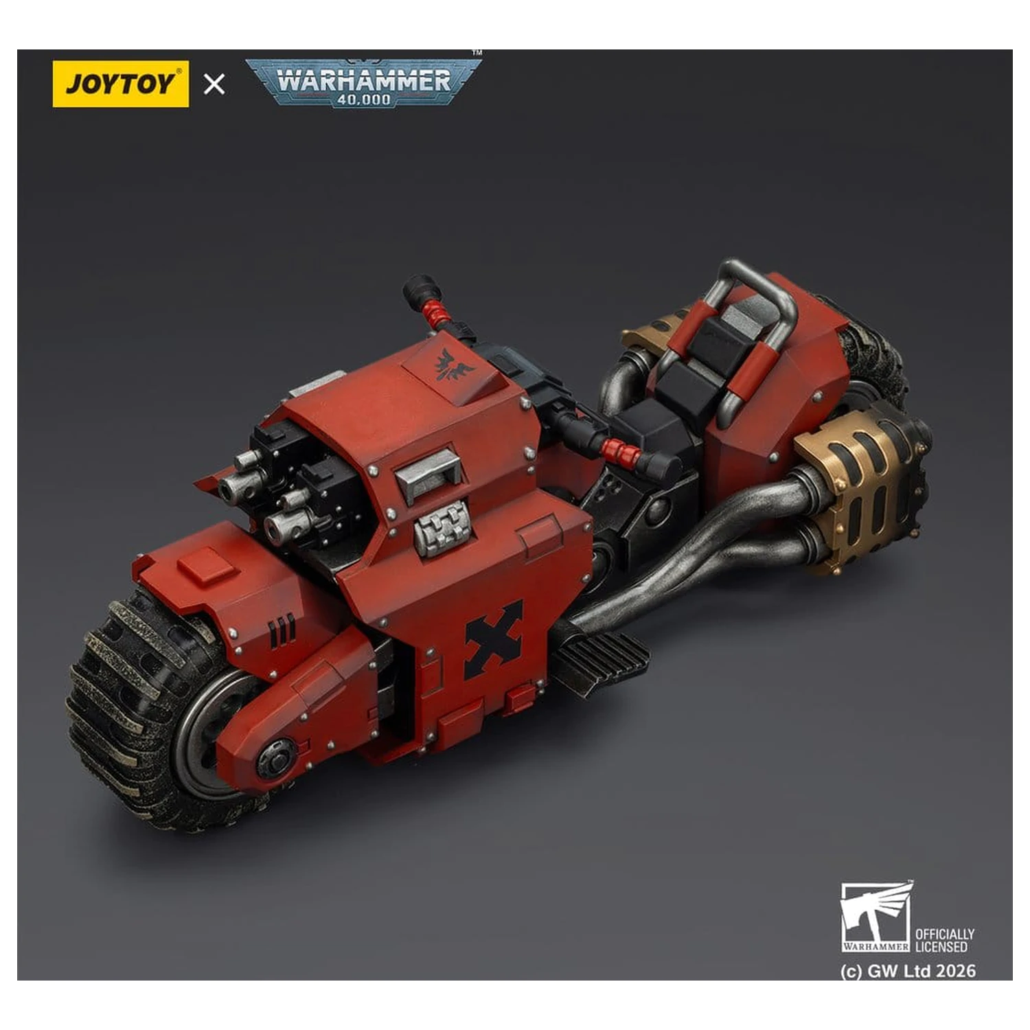 Warhammer 40,000 Raider-pattern Combat Bike Blood Angels s twin-linked bolt rifles 22 cm fotografii produktu