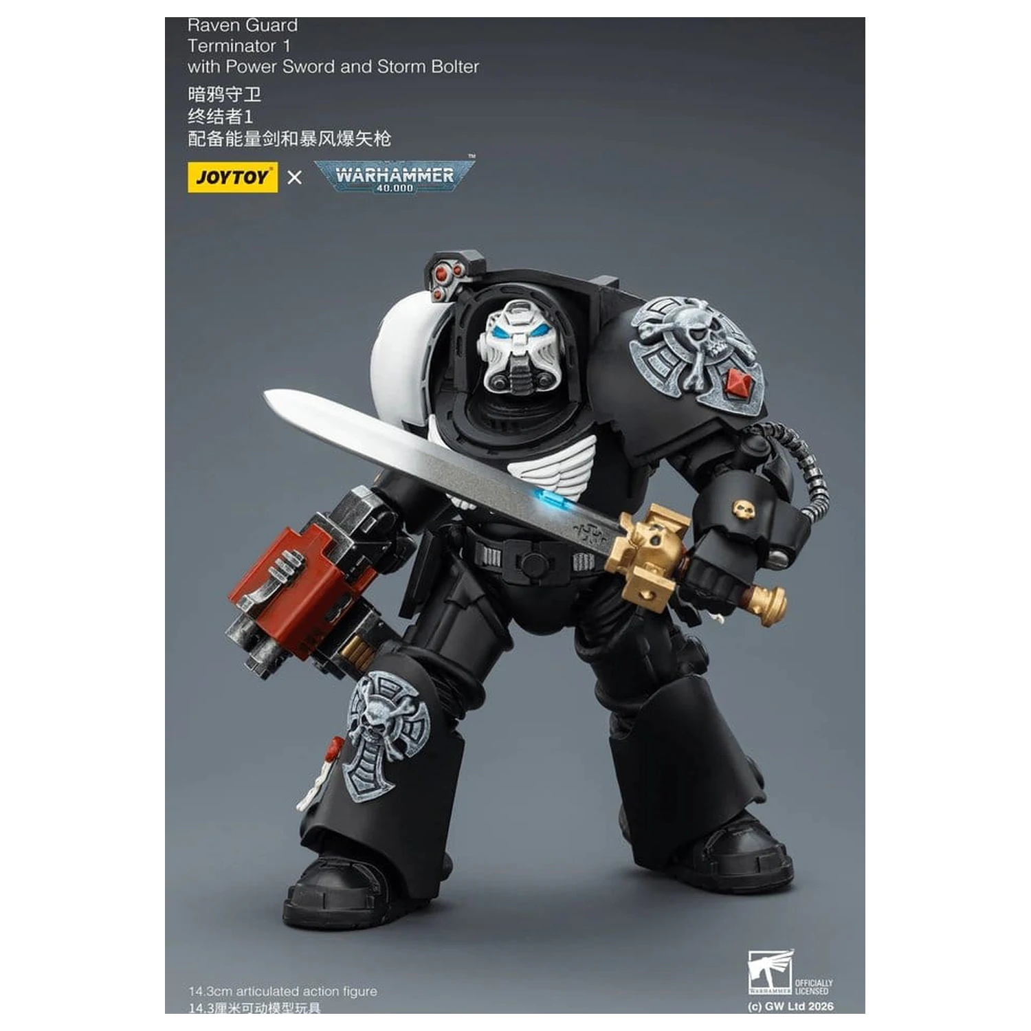 Warhammer 40,000 Akční figurka Raven Guard Terminator 1 s Power Sword a Storm Bolter 14 cm fotografii produktu