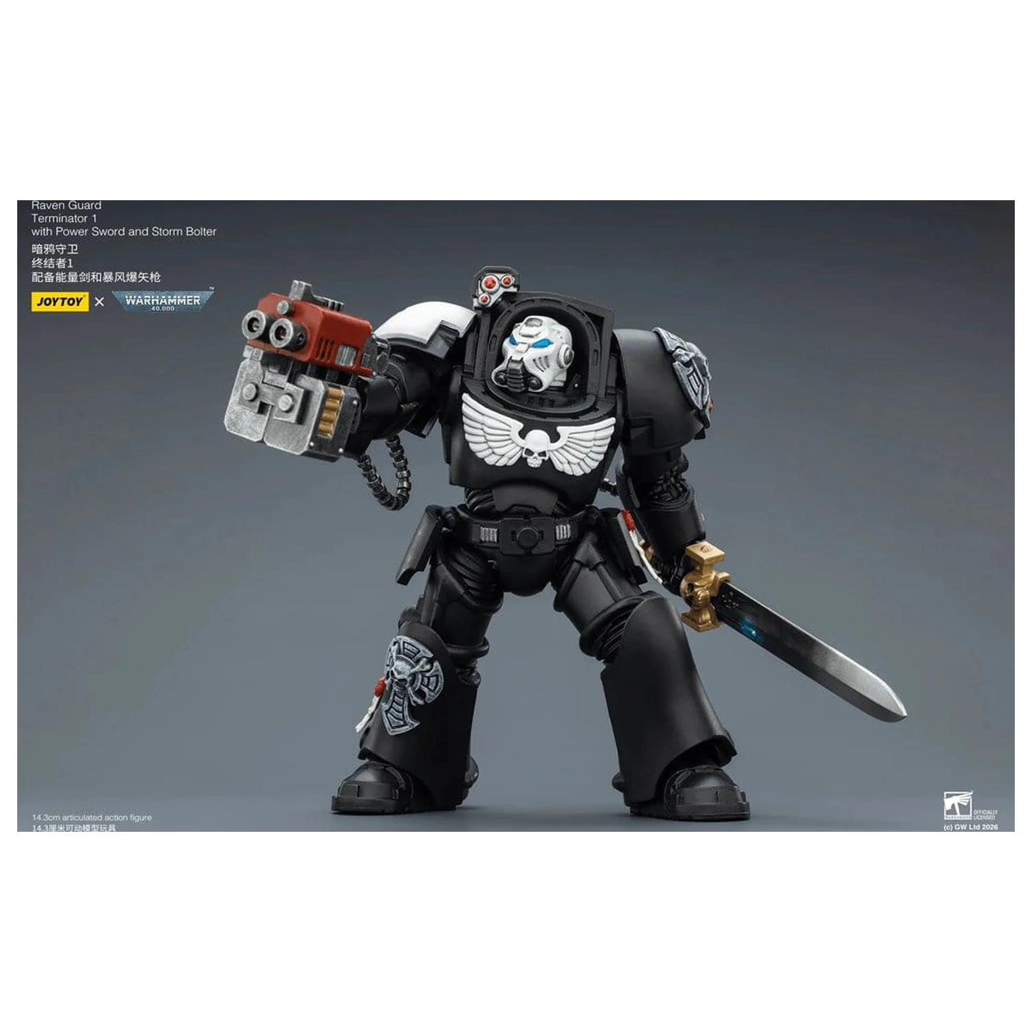 Warhammer 40,000 Akční figurka Raven Guard Terminator 1 s Power Sword a Storm Bolter 14 cm fotografii produktu