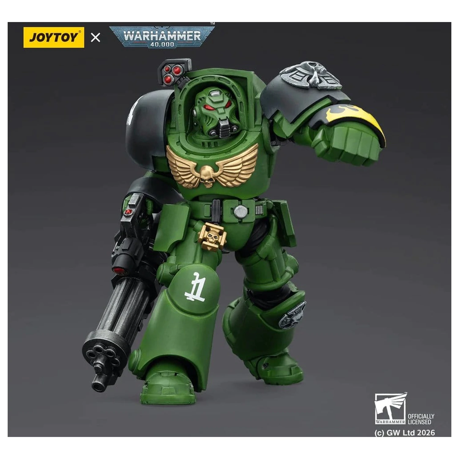 Warhammer 40,000 Akční figurka Salamanders Terminator 3 s Power Fist a Assault Cannon 14 cm fotografii produktu
