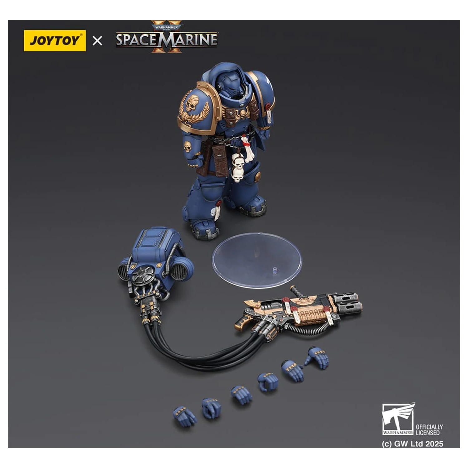 Warhammer 40,000: Space Marine 2 Akční figurka Ultramarines Heavy Artificer Armor s Relic Multi-Melta 13 cm fotografii produktu