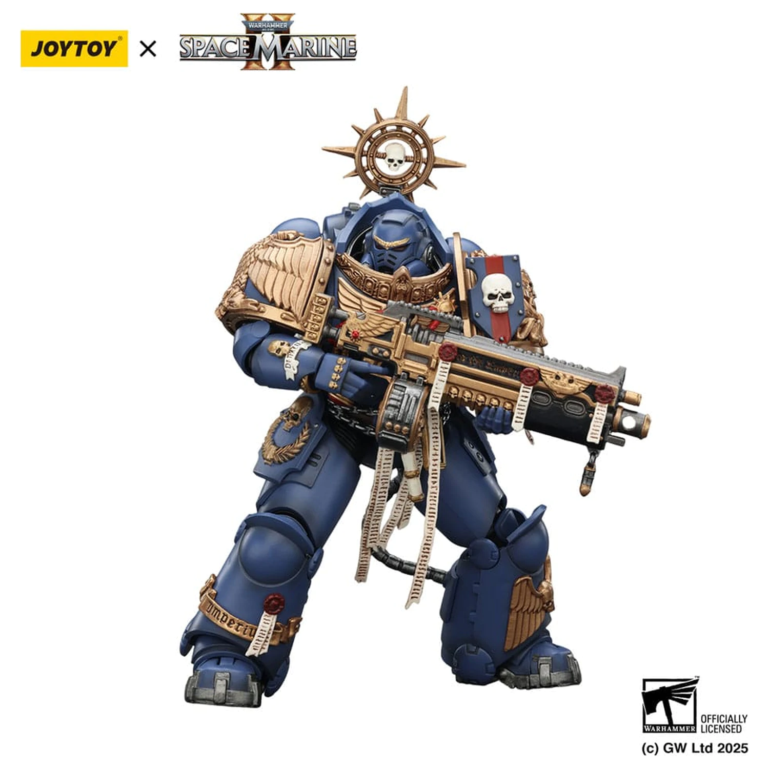 Warhammer 40,000: Space Marine 2 Akční figurka Ultramarines Heavy Relic Primus Armor s Heavy Relic Bolt Rifle 13 cm fotografii produktu