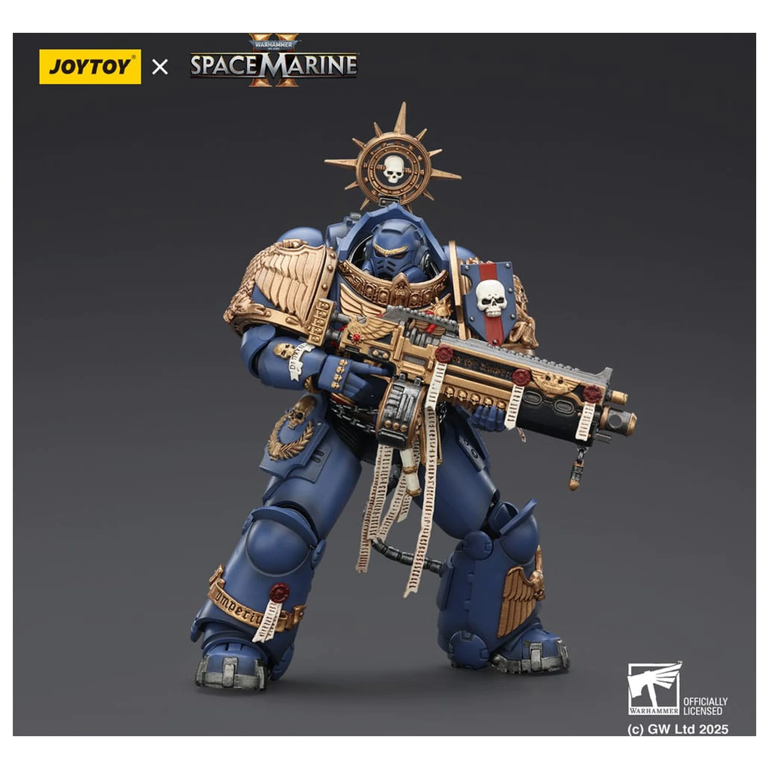 Warhammer 40,000: Space Marine 2 Akční figurka Ultramarines Heavy Relic Primus Armor s Heavy Relic Bolt Rifle 13 cm fotografii produktu