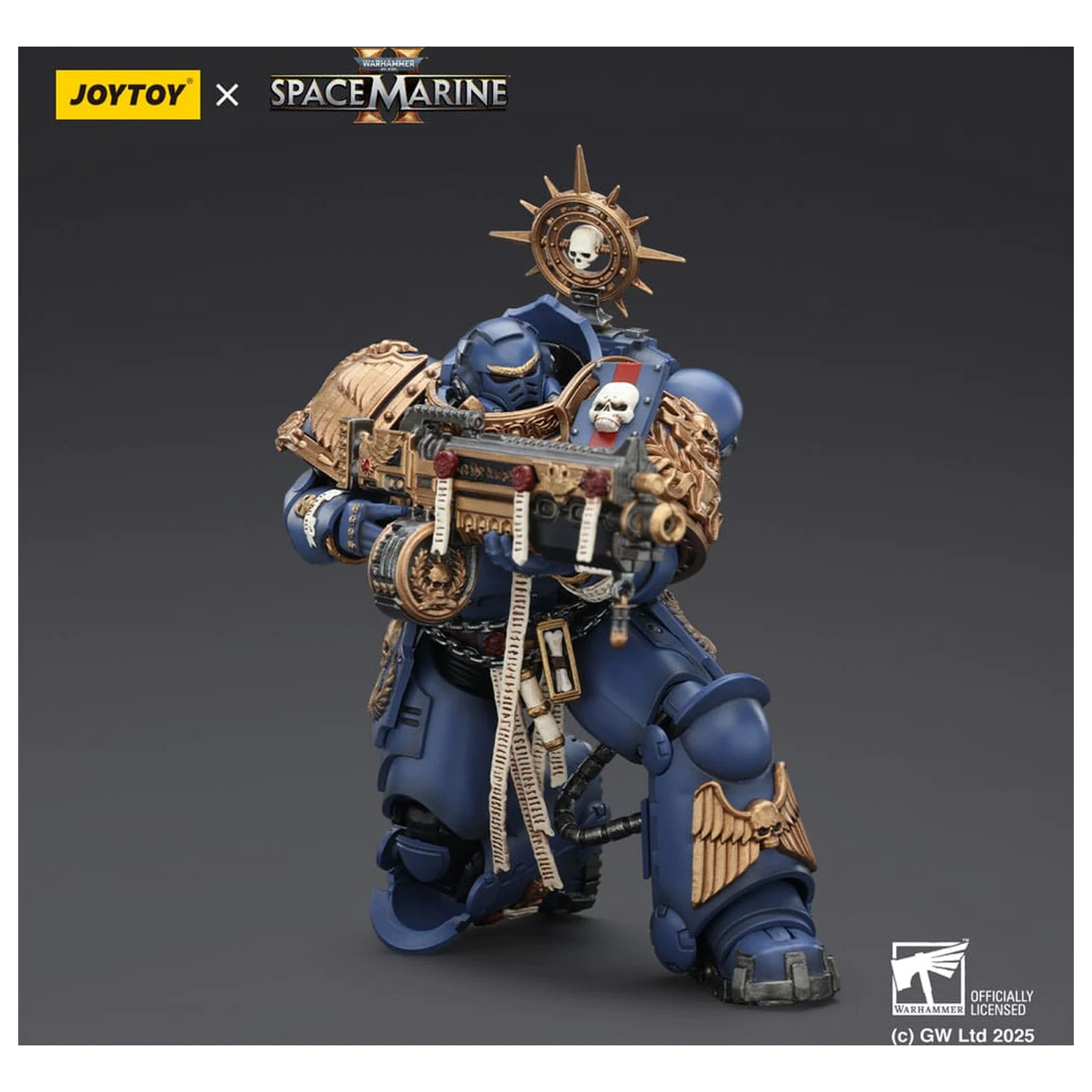 Warhammer 40,000: Space Marine 2 Akční figurka Ultramarines Heavy Relic Primus Armor s Heavy Relic Bolt Rifle 13 cm fotografii produktu