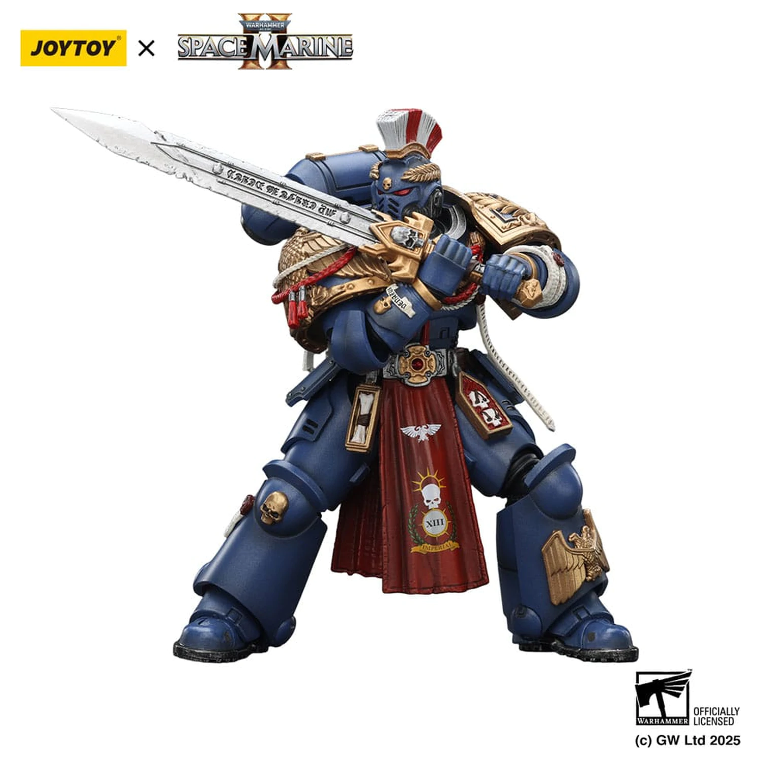 Warhammer 40,000: Space Marine 2 Akční figurka Ultramarines Relic Primus Armour s plazmovou pistolí a bojovou čepelí 13 cm fotografii produktu