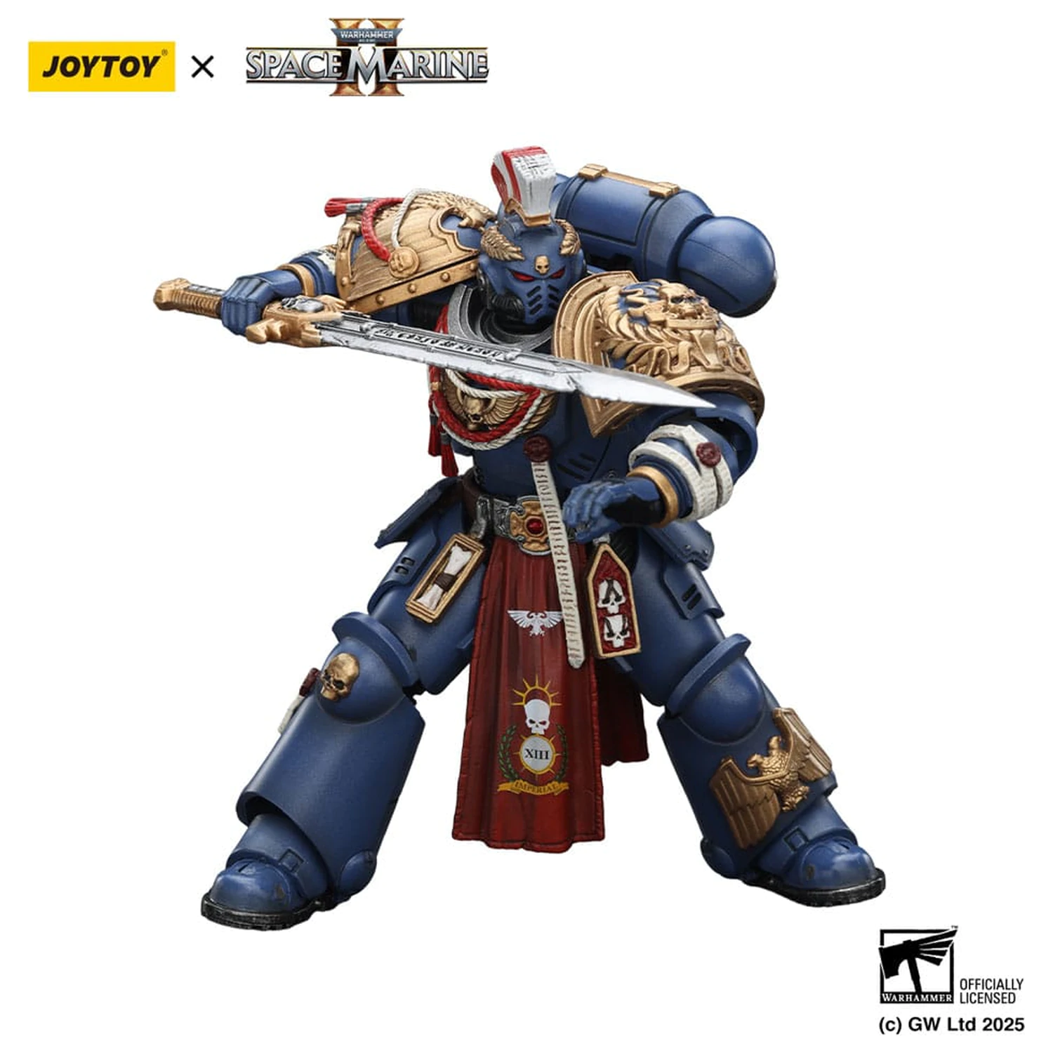 Warhammer 40,000: Space Marine 2 Akční figurka Ultramarines Relic Primus Armour s plazmovou pistolí a bojovou čepelí 13 cm fotografii produktu