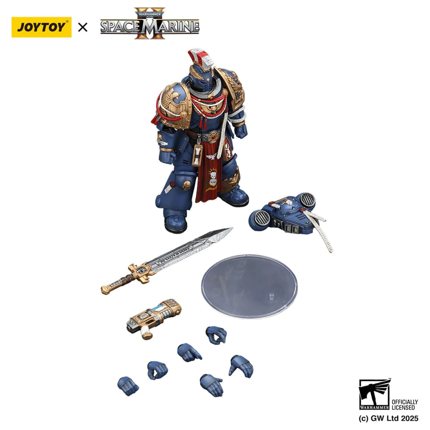 Warhammer 40,000: Space Marine 2 Akční figurka Ultramarines Relic Primus Armour s plazmovou pistolí a bojovou čepelí 13 cm fotografii produktu