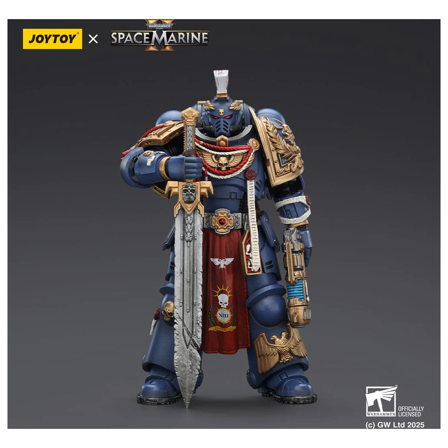 Warhammer 40,000: Space Marine 2 Akční figurka Ultramarines Relic Primus Armour s plazmovou pistolí a bojovou čepelí 13 cm fotografii produktu